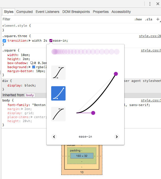 Debug CSS Transitions in Chrome DevTools