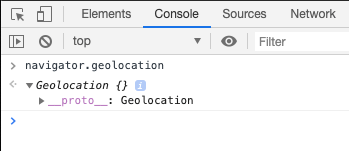 The geolocation object