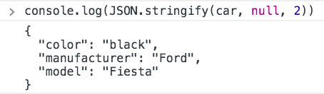 Combine console.log with JSON.stringify