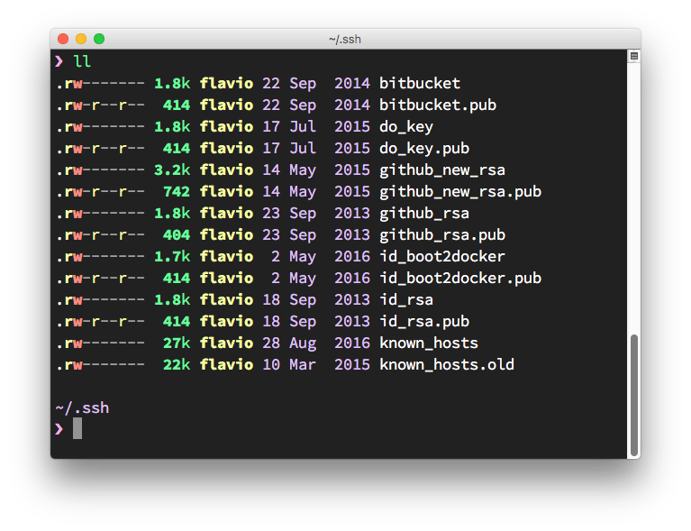 Existing SSH keys