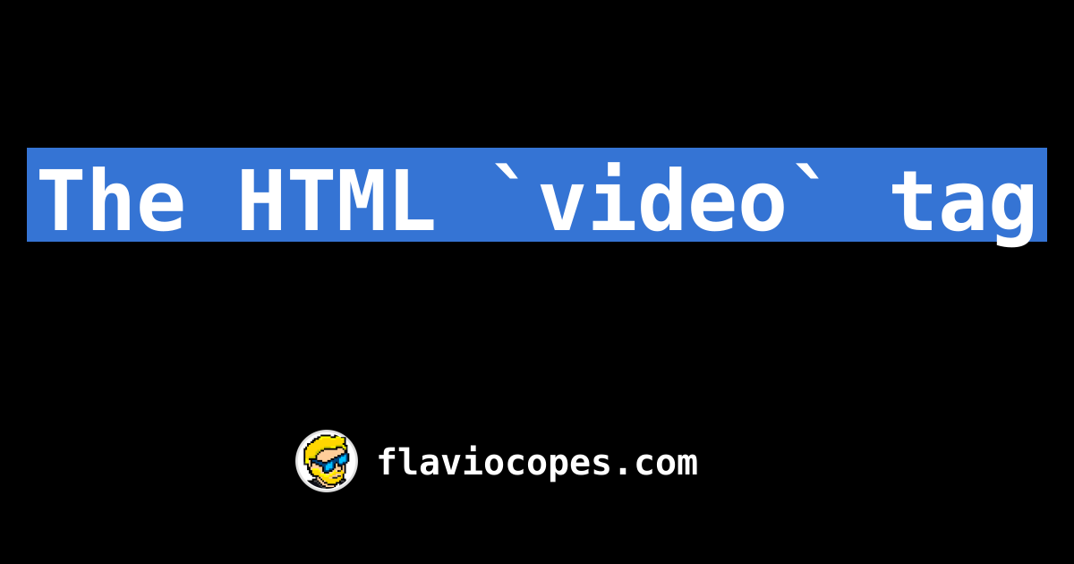 video tag html events