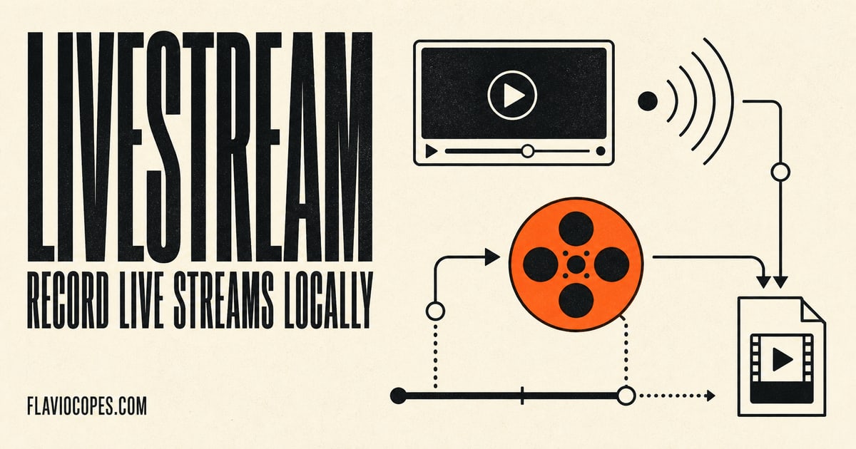 Livestream Recorder diagram turning a live video stream into a local MP4 file
