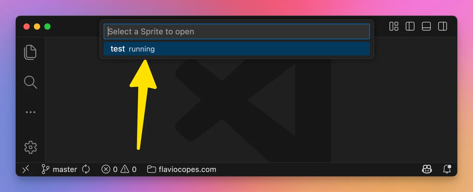 Sprites: Open Sprite command