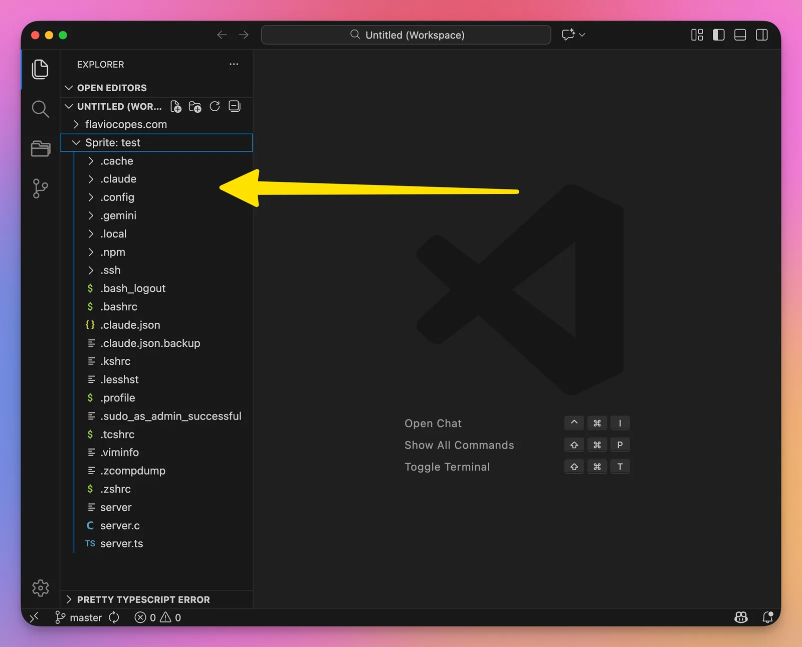Sprite folder open in the editor