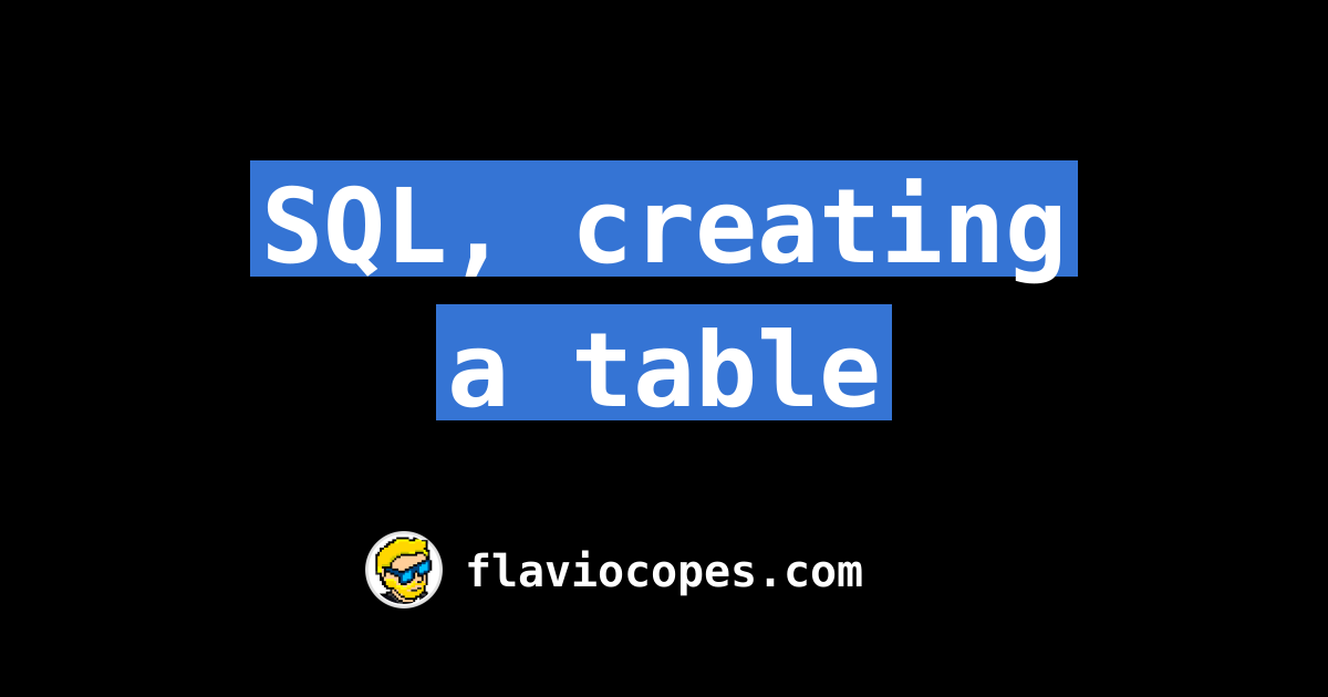 sql-creating-a-table