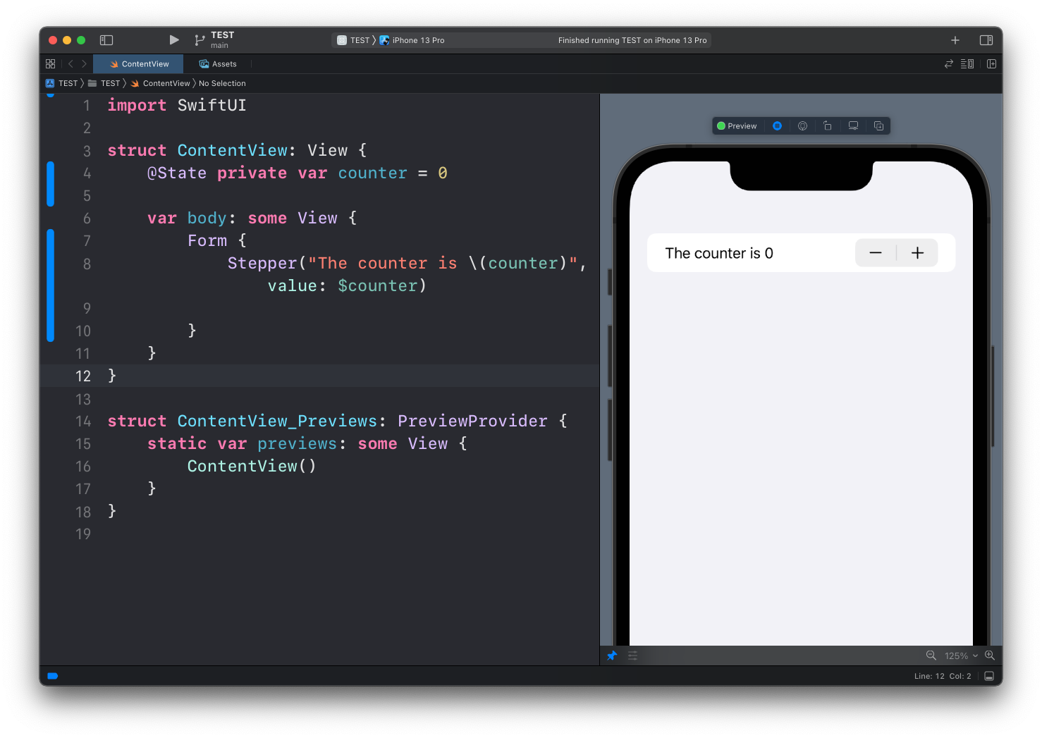 SwiftUI Forms Stepper