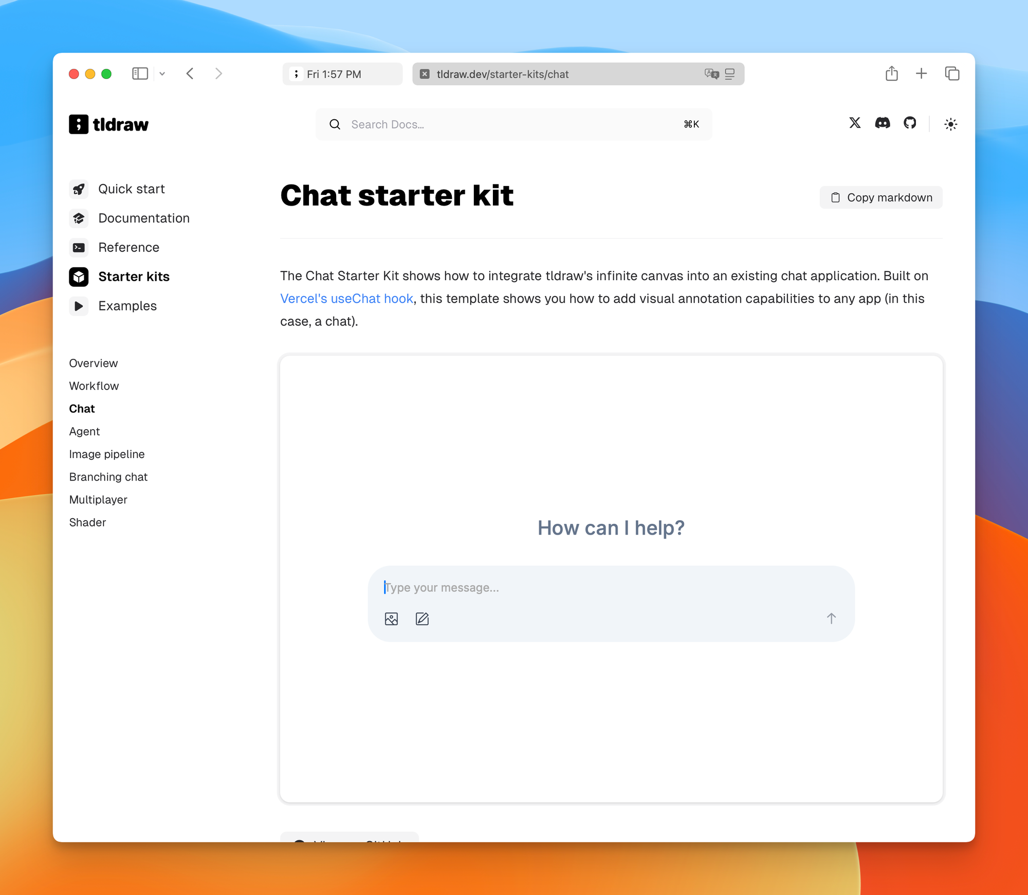The tldraw Chat starter kit