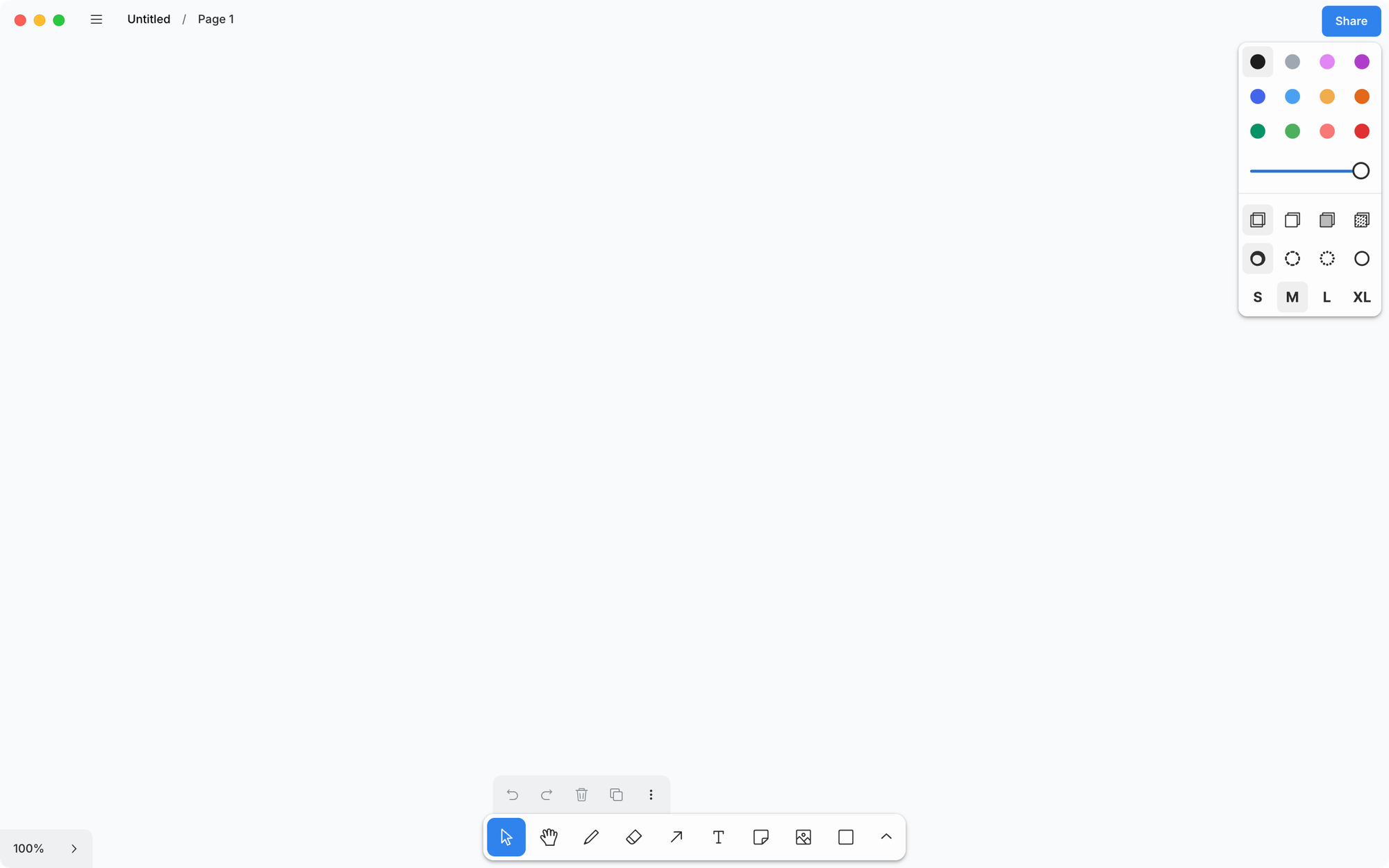 The full-screen tldraw Offline canvas