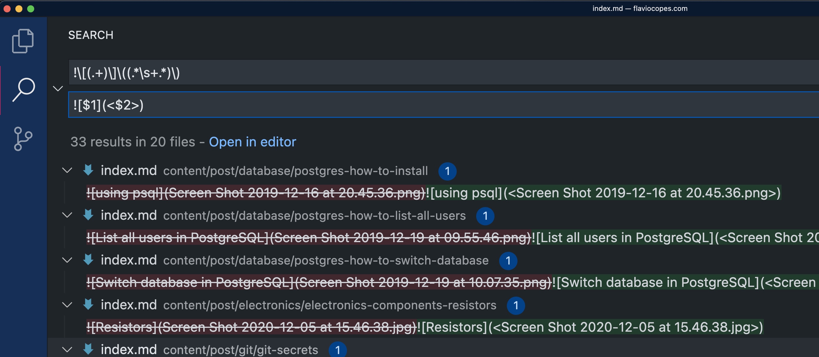 Search And Replace In VS Code Using Regular Expressions